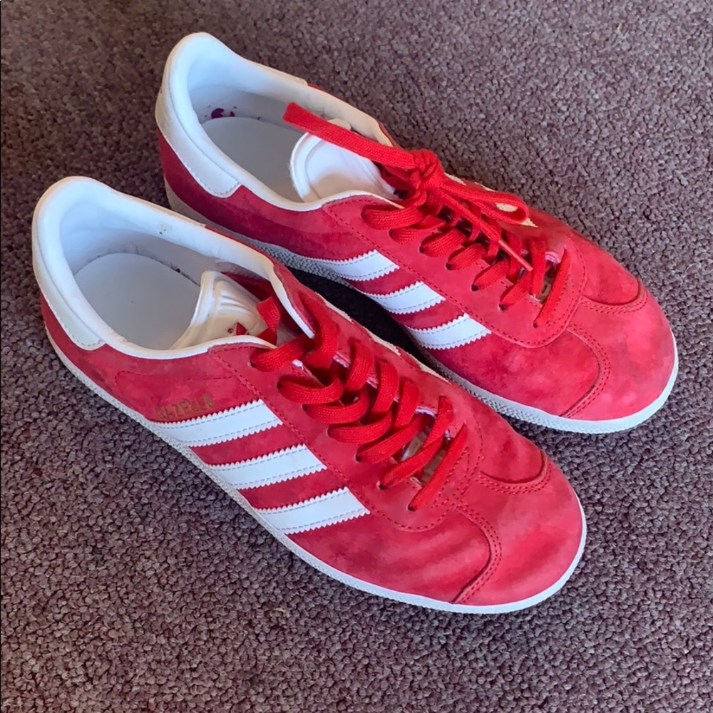 Red adidas shoes